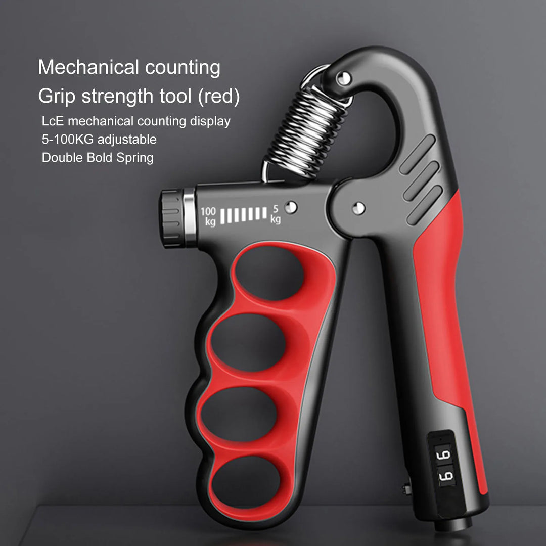 Kalsten | Adjustable Hand Grip Strengthener | 5–100KG Resistance | Rep Counter | Non-Slip Handles