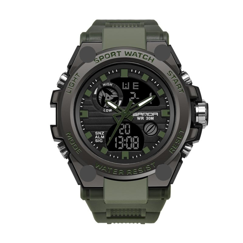Kalsten | Sporty Dual-Display Mode Multifunctional Waterproof Luminous Men's Wristwatch