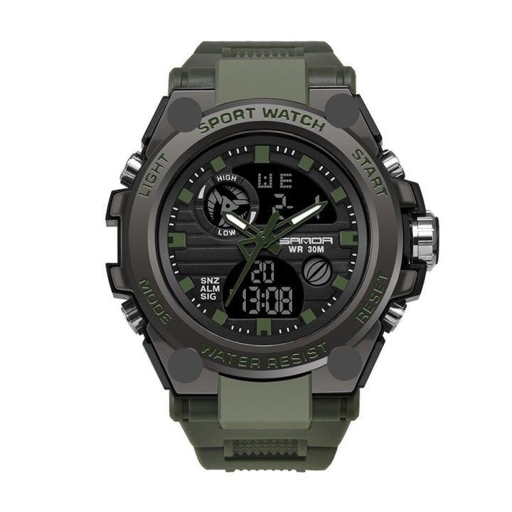 Kalsten | Sporty Dual-Display Mode Multifunctional Waterproof Luminous Men's Wristwatch