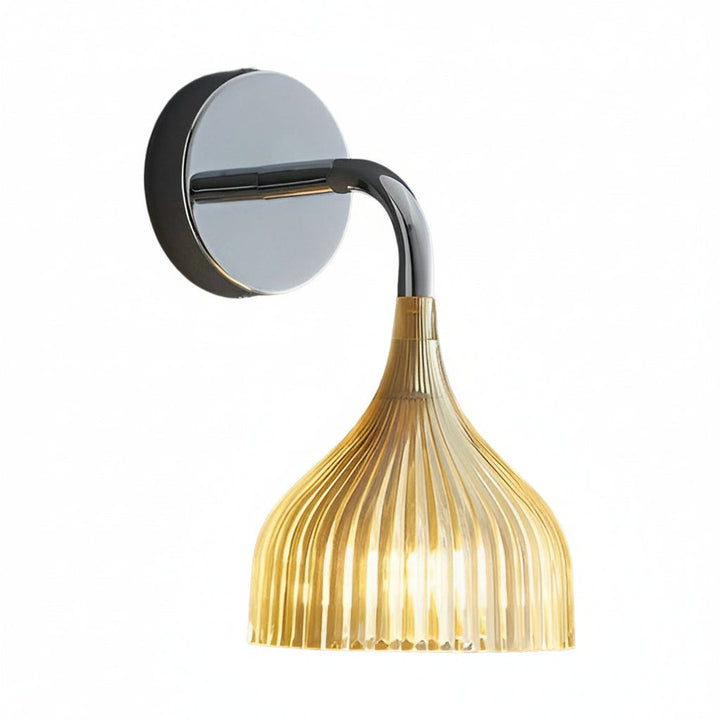 LED Wall Sconce Light – Modern Nordic Pleated Iron PS (24x14cm / 9.4x5.3in) | Kalsten