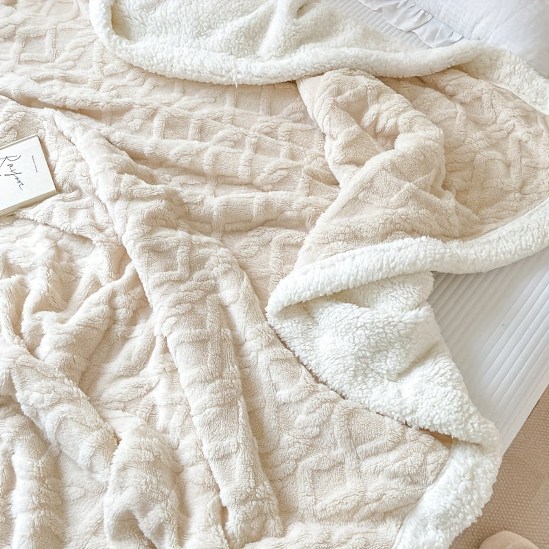 Stylish Reversible Fleece Blanket for Ultimate Comfort and Warmth Kalsten