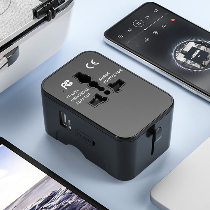 Universal travel adapter with dual USB ports | Kalsten