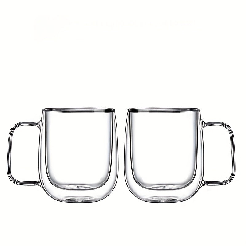 ThermoSip Double-Walled Glass Mug (Heat-Resistant)