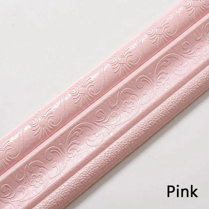 3D-wall trim - self-adhesive, environmentally protective 3D-wall trim with environmental protection