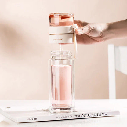 Skanto | Double-Walled Glass Bottle with Tea Filter and Infuser