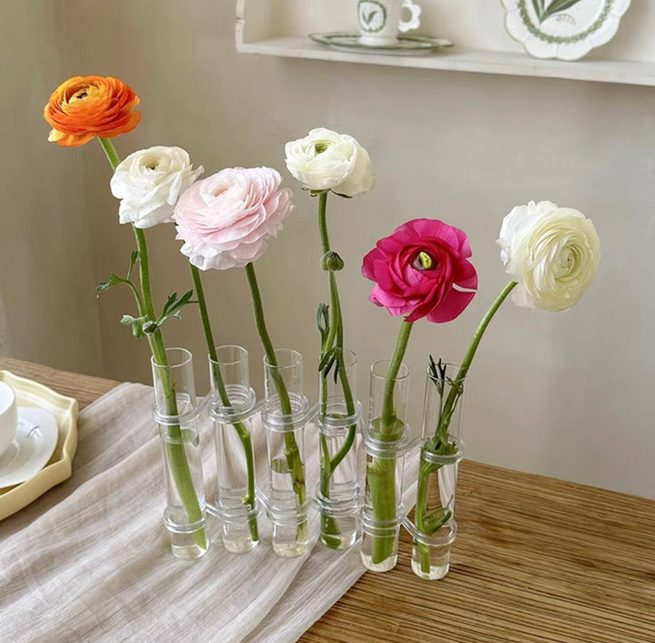 Noxord | Flexible Flower Vases with Hinges | Modern Glass Tube Vase