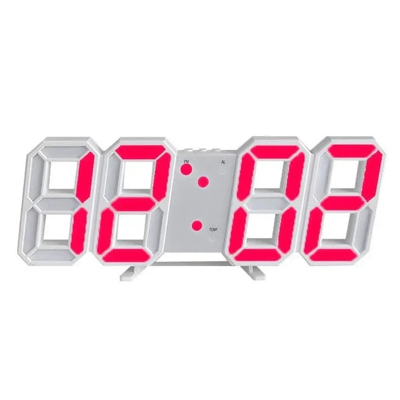 Kalsten | TimeGlow 3D LED Wall Clock – Digital Clock with Adjustable Lighting