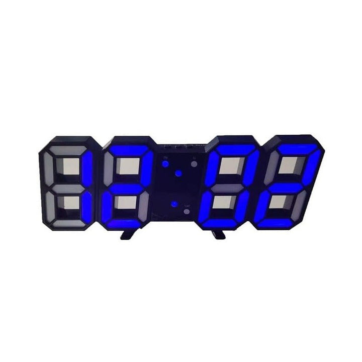 3D LED Wall Clock with Dimmable Digital Display