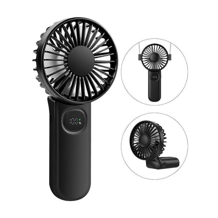 Foldable Portable Handheld Fan with LED Display | Kalsten