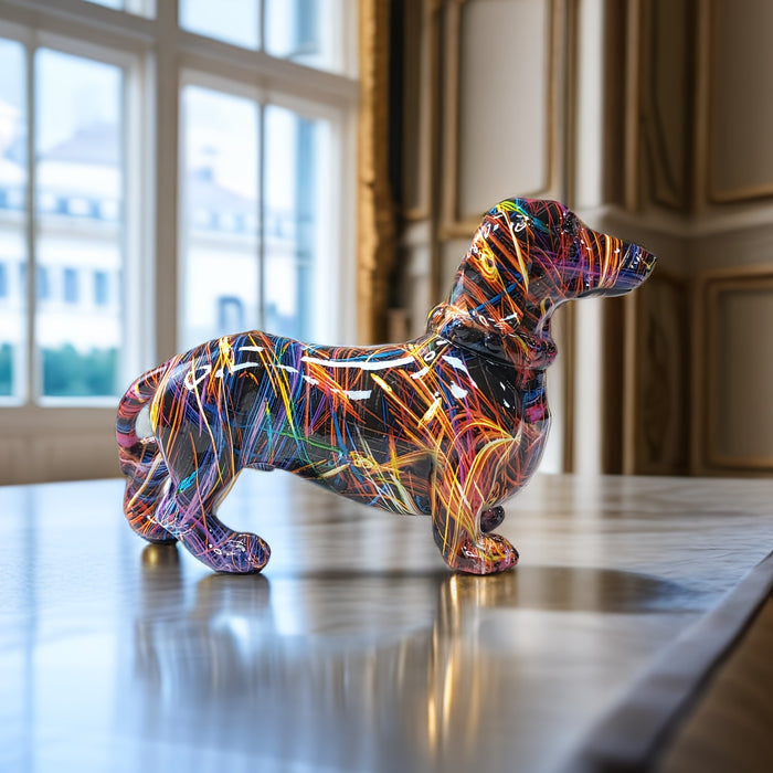 Kalsten | Dachshund Delight – Colorful Dachshund Sculpture for a Playful Atmosphere in Your Home