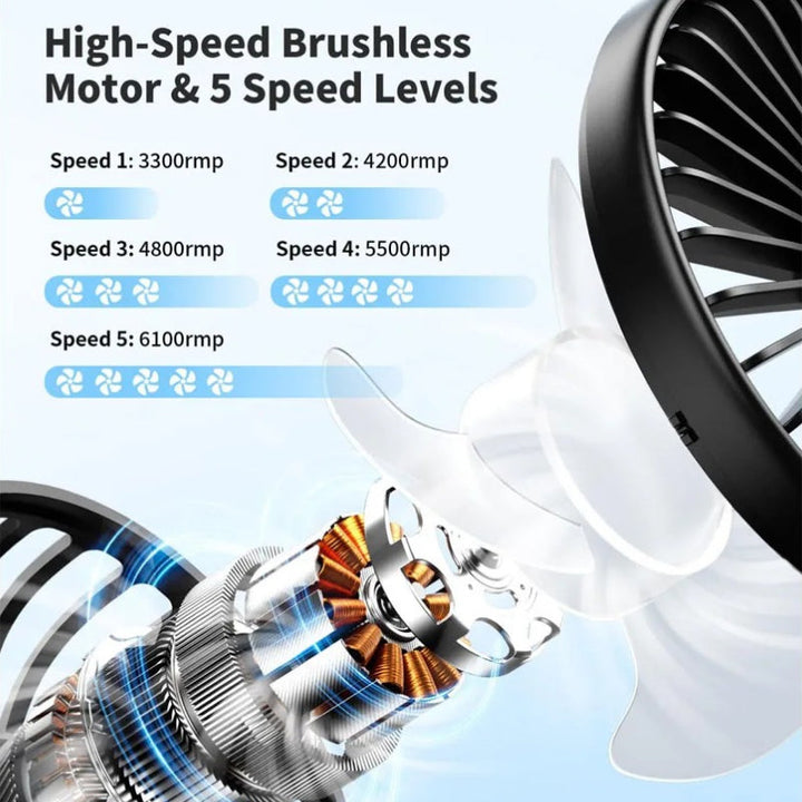 Foldable Portable Handheld Fan with LED Display | Kalsten
