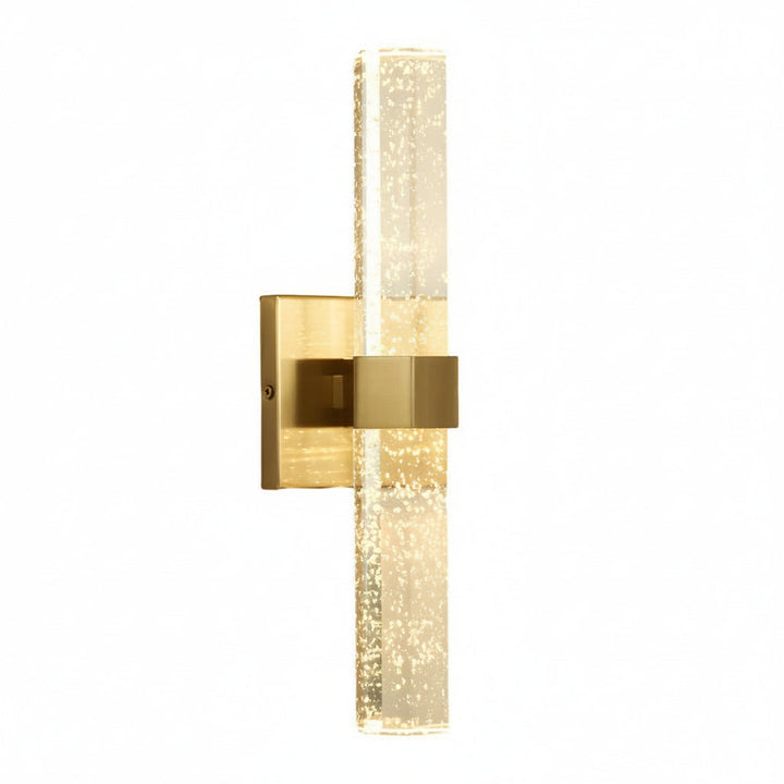 Crystal Wall Sconce Bubble Cylinder Gold LED 40cm / 16in Up Down Hallway Light | Kalsten