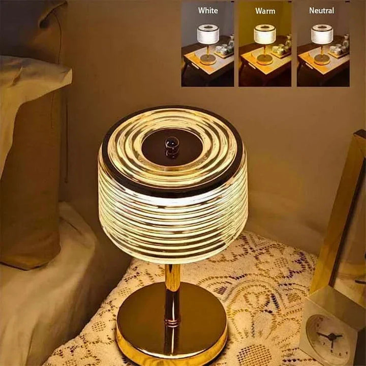 LED Ring Table Lamp with Multi-Layer Shade | Kalsten