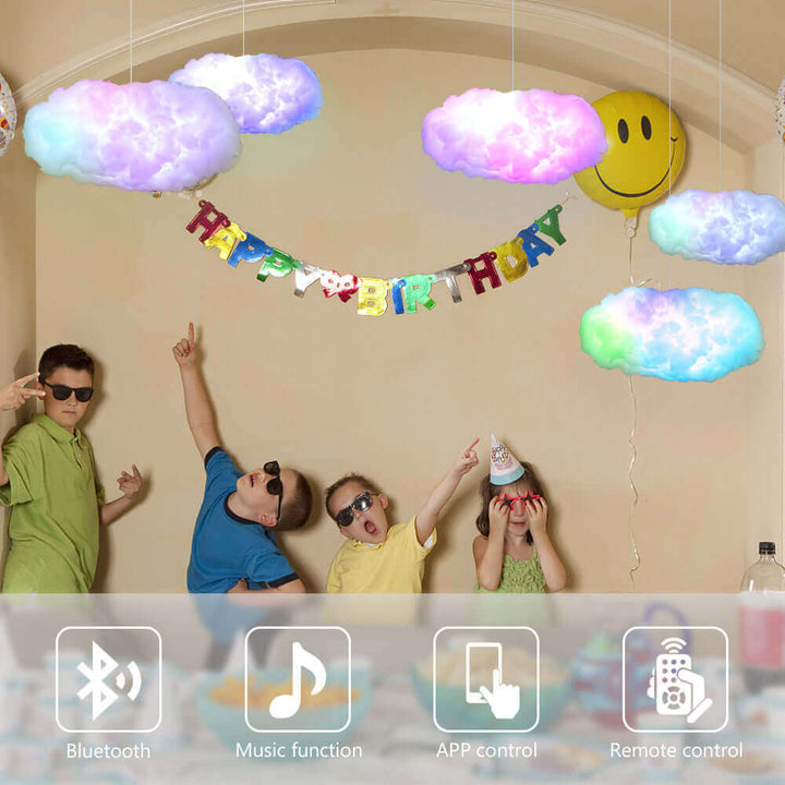 USB Cloud Light APP Control Music Synchronization 3D RGBIC Ambient Light Lightning Simulation Clouds Bedroom Room Light | Kalsten