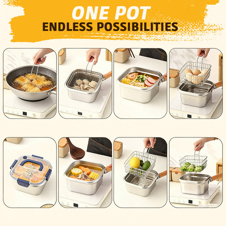 CrispEase Stainless Steel Deep Fryer — Enjoy crispy, healthy meals everywhere at any time completely stress-free! | Kalsten