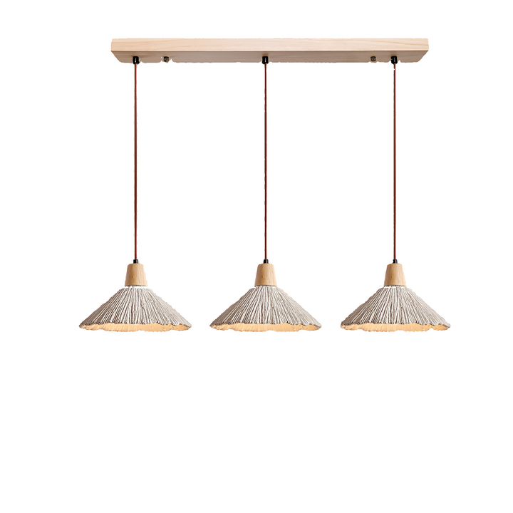 Pendant Light Cement 13.8 in Cream Dining Room Kitchen Island Hanging Ceiling Minimalist Wabi Sabi Rustic Fixture | Kalsten