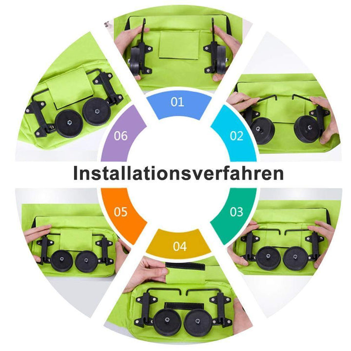 Portable collapsible shopping cart | Kalsten