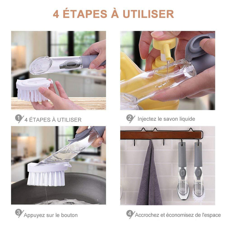 Dish Brush with Detergent Dispenser | Kalsten