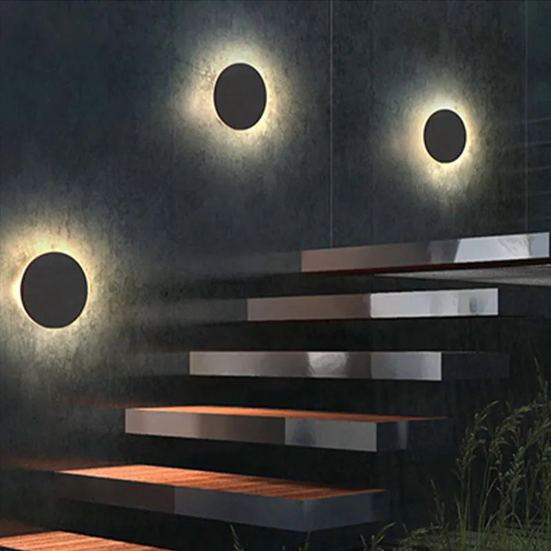 Modern Black Outdoor LED Wall Lamp Kalsten