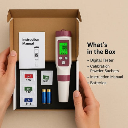 Skanto | Digital Pool Tester – pH and Chlorine Meter for Easy pH Measurement in Pool Water