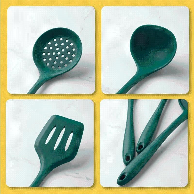 Green Silicone Utensil Set | Kalsten
