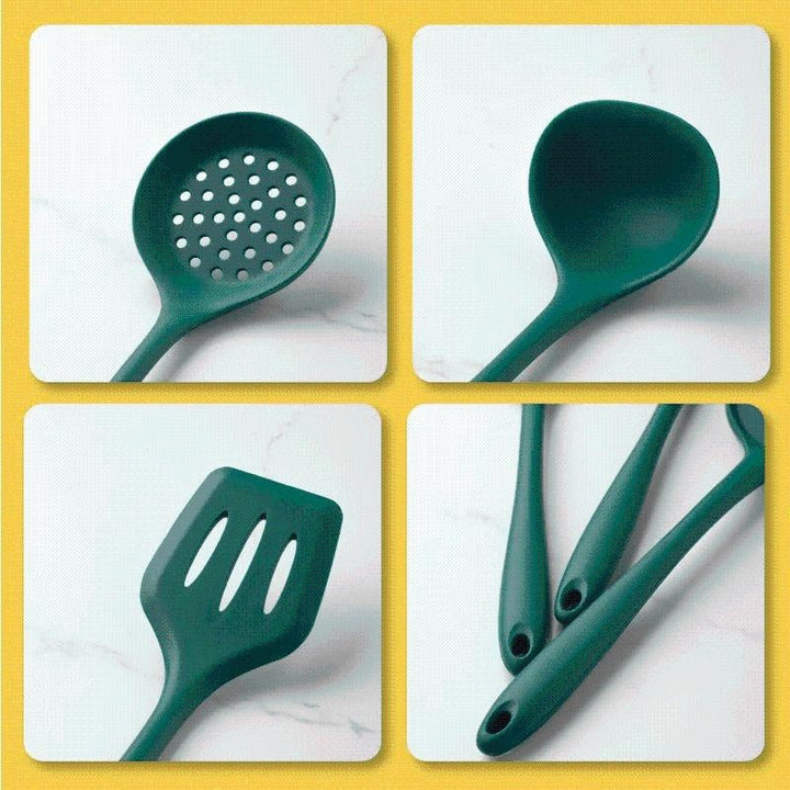 Green Silicone Utensil Set | Kalsten