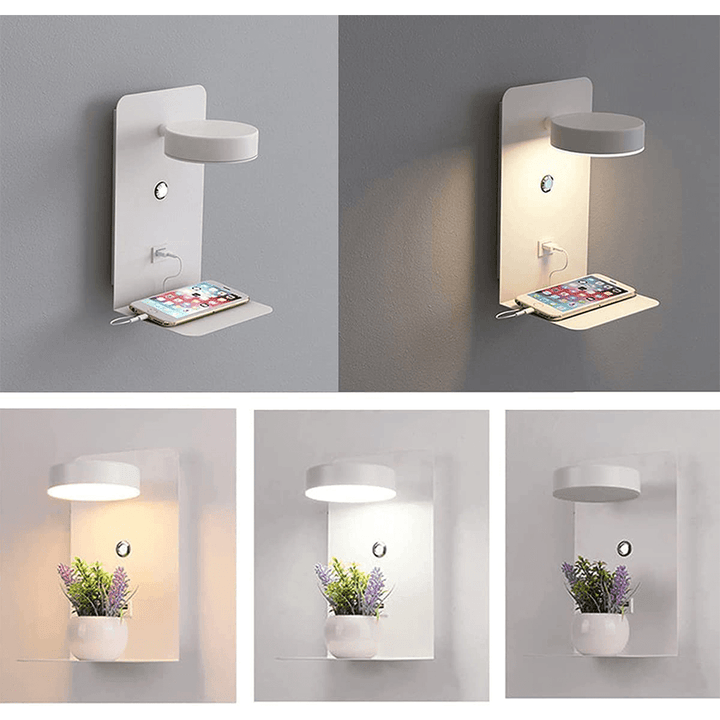 Night Lamp with Charger – 330° Rotatable LED Desk Light
