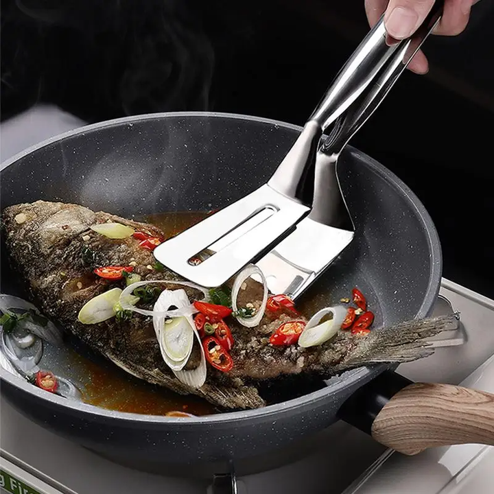 Kalsten | Stainless Steel Double-Sided Cooking Spatula Clamp Tool