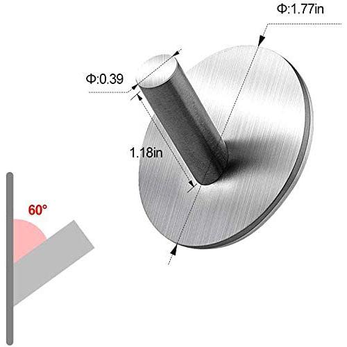 Kalsten | 4-Pack: Heavy Duty Durable 304 Stainless Steel Wall Hooks