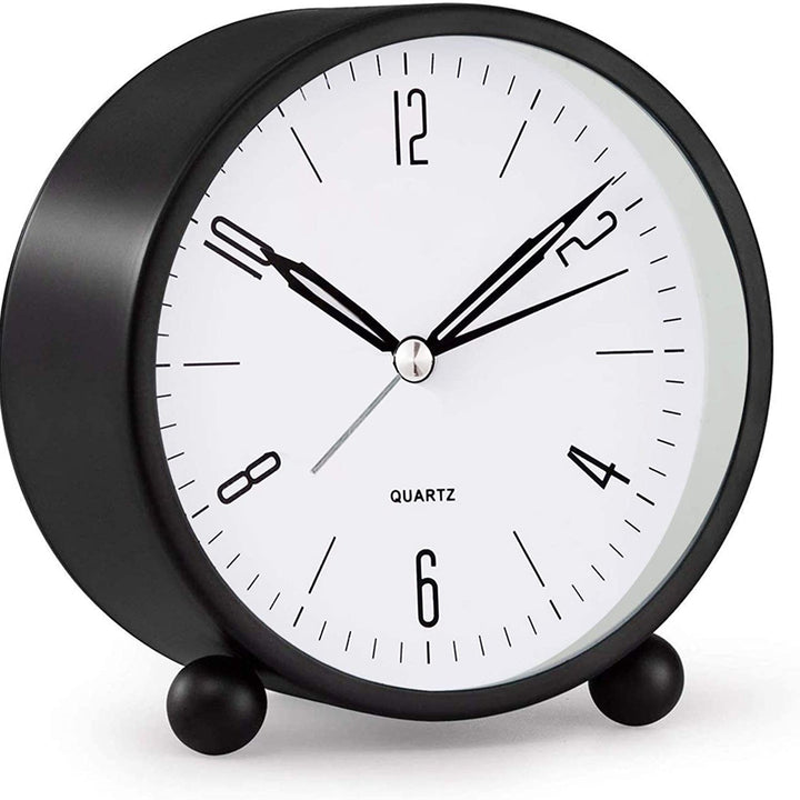 Kalsten | 4" Super Silent Non Ticking Analog Clock with Night Light