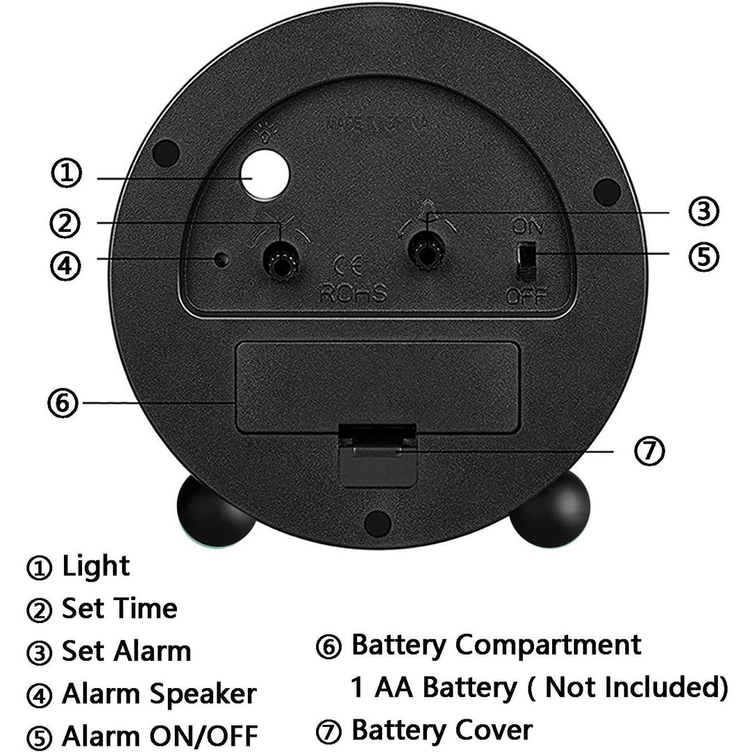 Kalsten | 4" Super Silent Non Ticking Analog Clock with Night Light