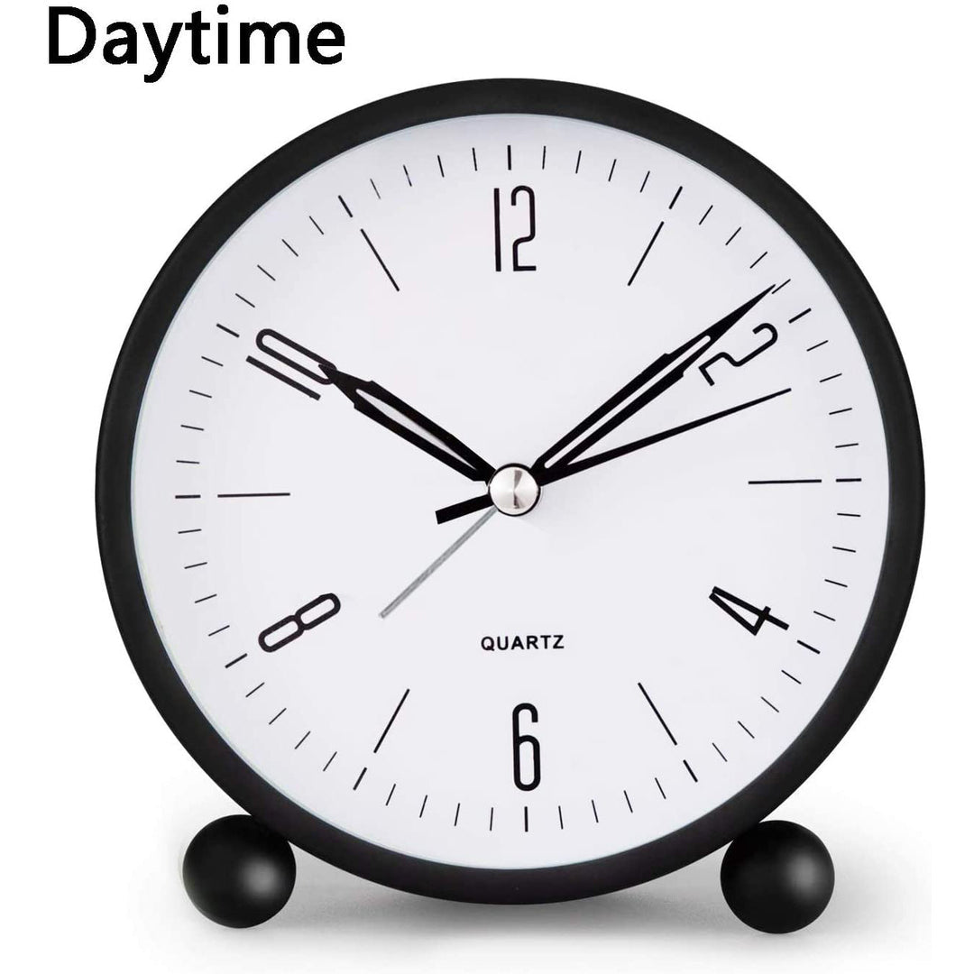 Kalsten | 4" Super Silent Non Ticking Analog Clock with Night Light