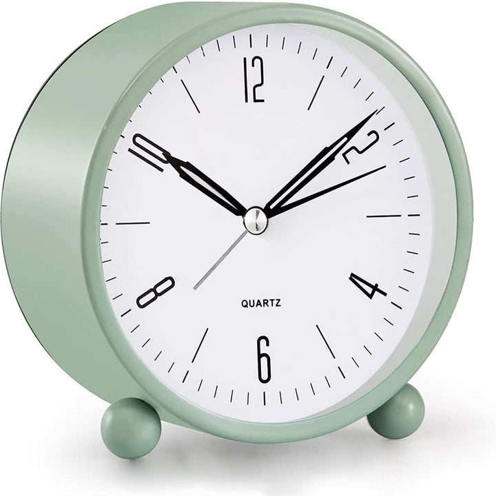 Kalsten | 4" Super Silent Non Ticking Analog Clock with Night Light