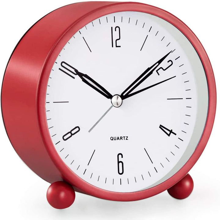 Kalsten | 4" Super Silent Non Ticking Analog Clock with Night Light