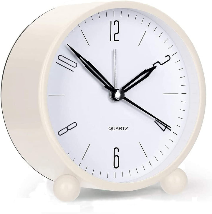 Kalsten | 4" Super Silent Non Ticking Analog Clock with Night Light