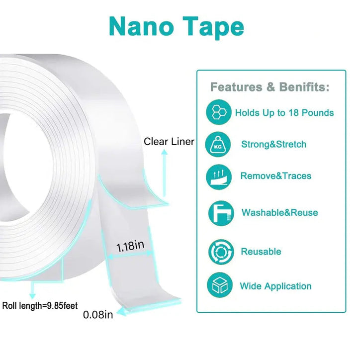Nano double-sided adhesive tape for home & office | Kalsten