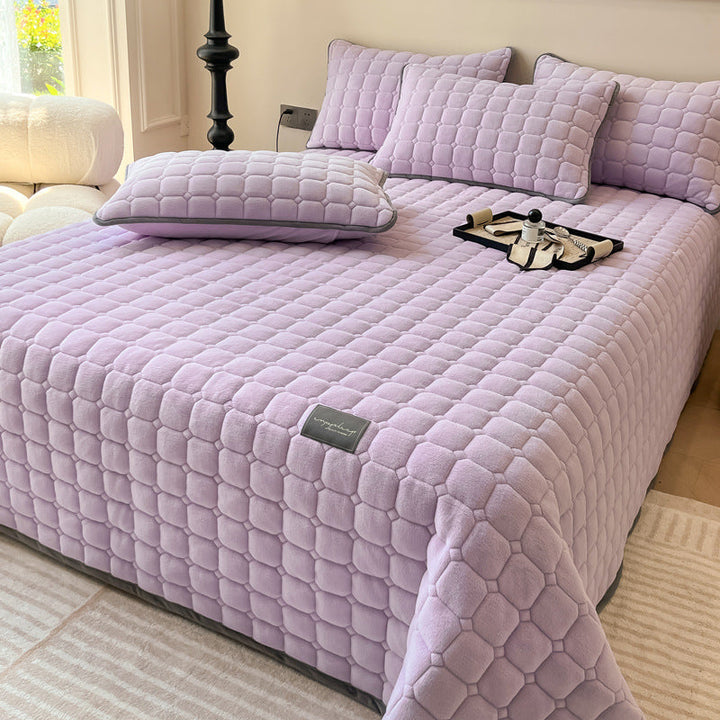 Soft Square-Textured Bedspread