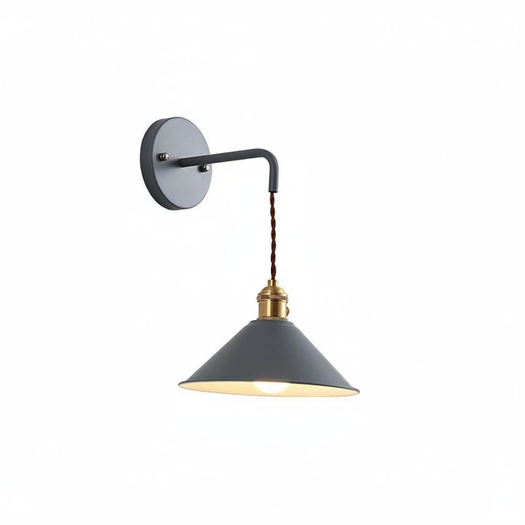 LED Wall Sconce – Nordic Funnel Aluminum Black White Gold (Integrated LED & 10-25cm) | Kalsten
