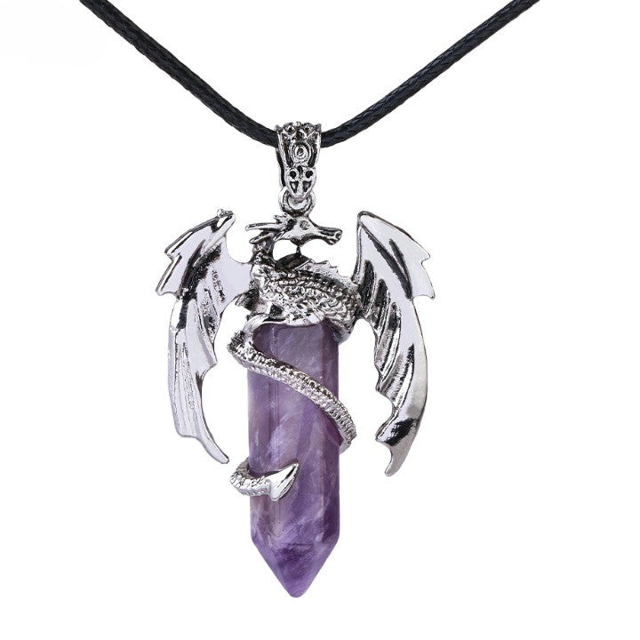 Kalsten | Bohemian Style Natural Mystic Gemstone Dragon Necklace