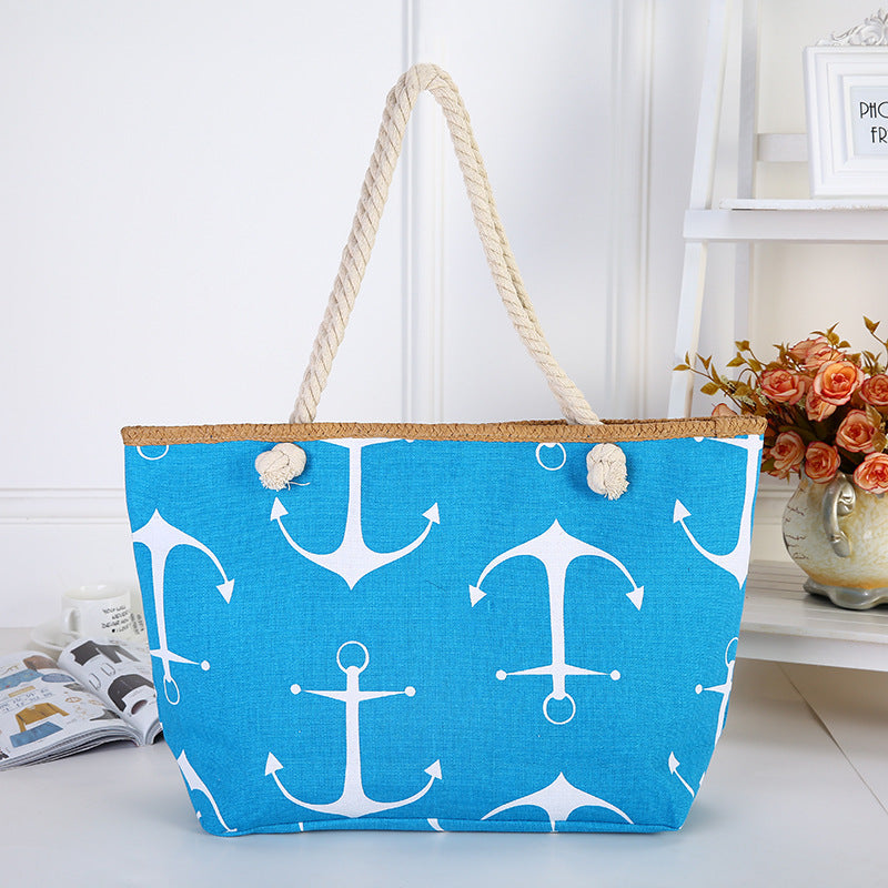 Large sailcloth bag with maritime anchor design Kalsten