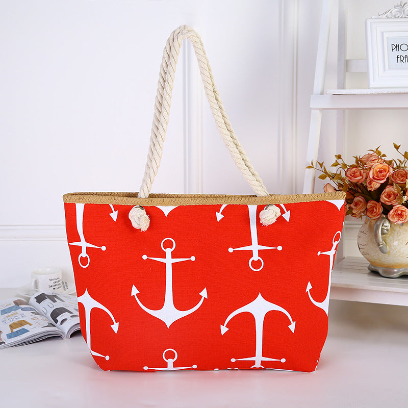 Large sailcloth bag with maritime anchor design Kalsten