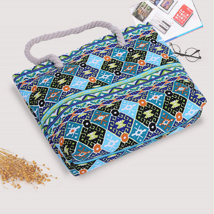 Fashionable beach bag made of sturdy cotton fabric Kalsten