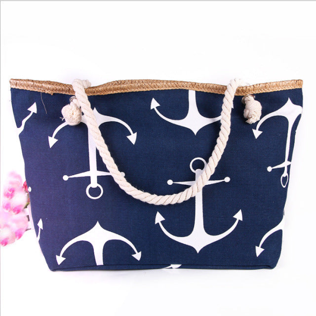Large sailcloth bag with maritime anchor design Kalsten