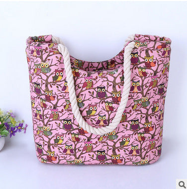 Shopping bag with stylish owl pattern Kalsten