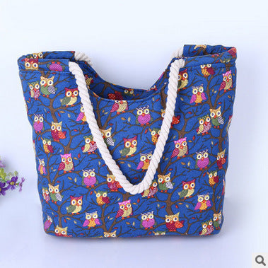 Beach bag with owl pattern Kalsten