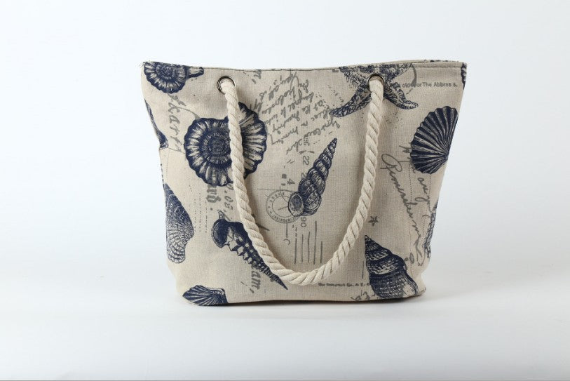Beach bag in maritime design with sturdy rope handles Kalsten