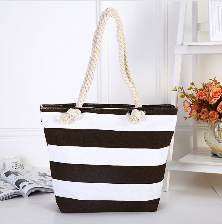 Beach bag made of high-quality canvas with robust rope handles Kalsten
