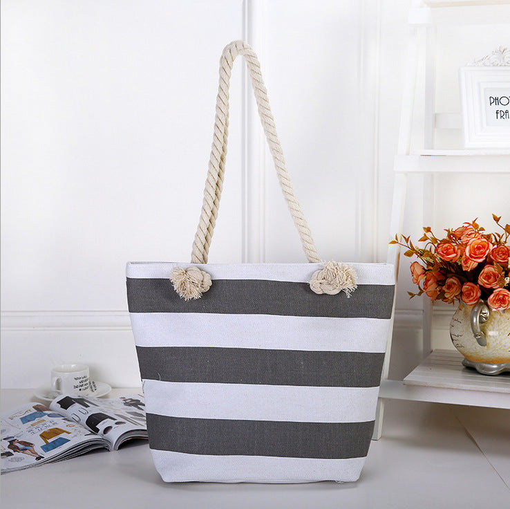 Beach bag made of high-quality canvas with robust rope handles Kalsten