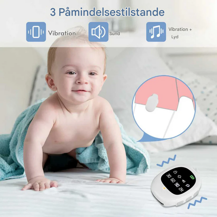 Kalsten | Wireless Bedwetting Alarm with Vibration Signal & Timer Function - USB Rechargeable