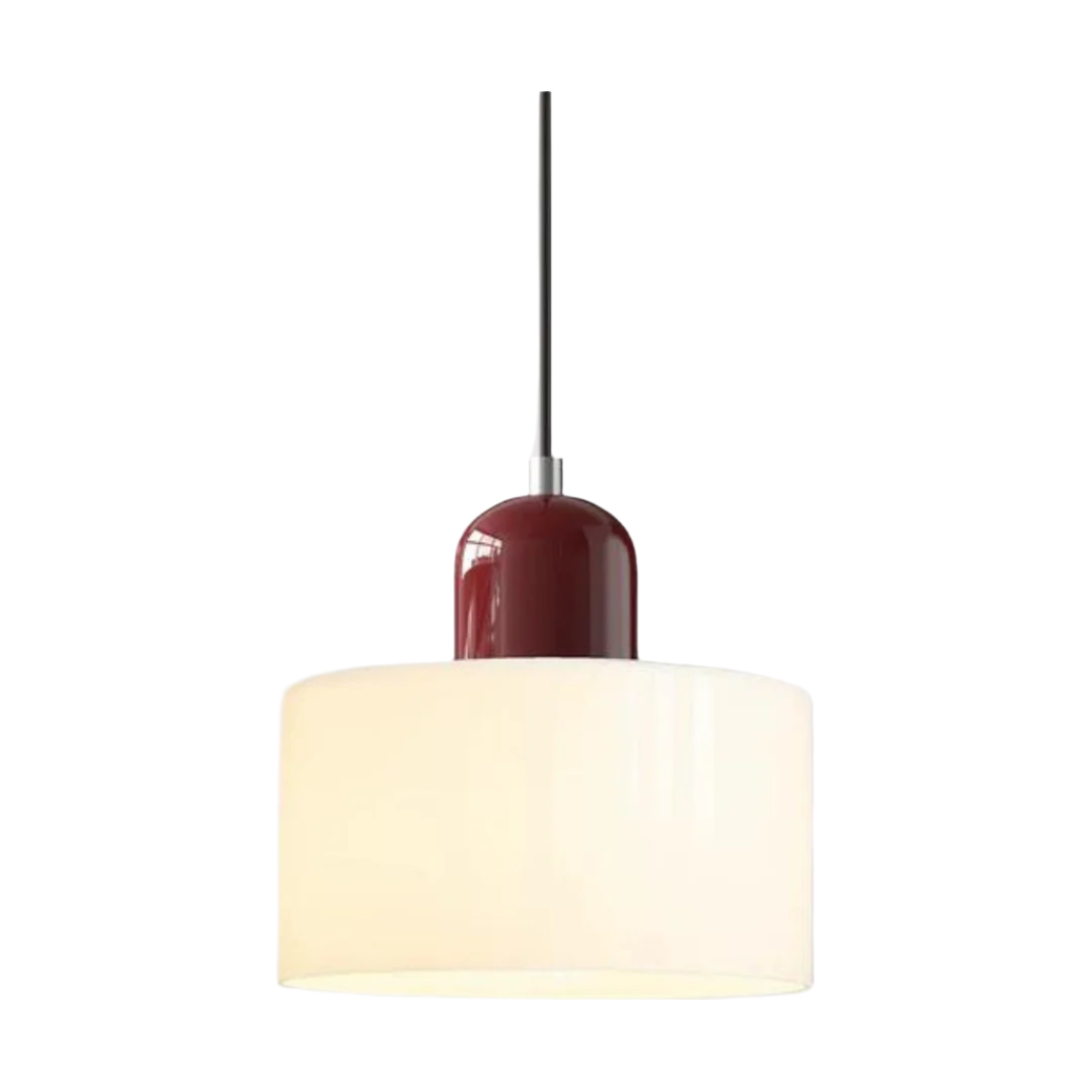 Glass pendant light – Elegant cylindrical pendant light for cozy living spaces | Kalsten